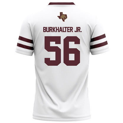 Texas State - NCAA Football : Trenton Burkhalter Jr. - White Football Jersey-1