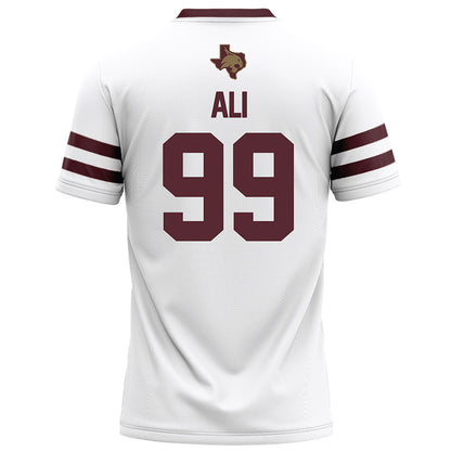 Texas State - NCAA Football : Jussiah Ali - White Football Jersey-1