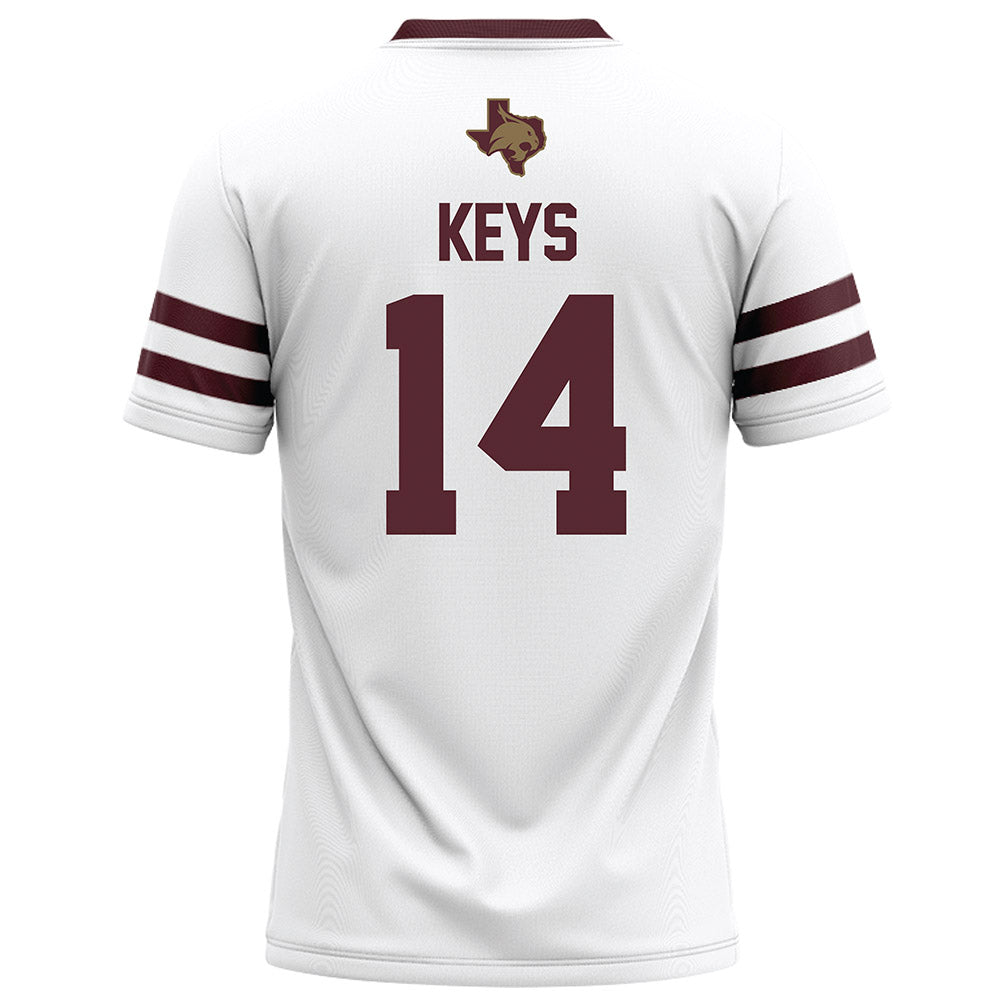 Texas State - NCAA Football : Dante Keys - White Football Jersey-1