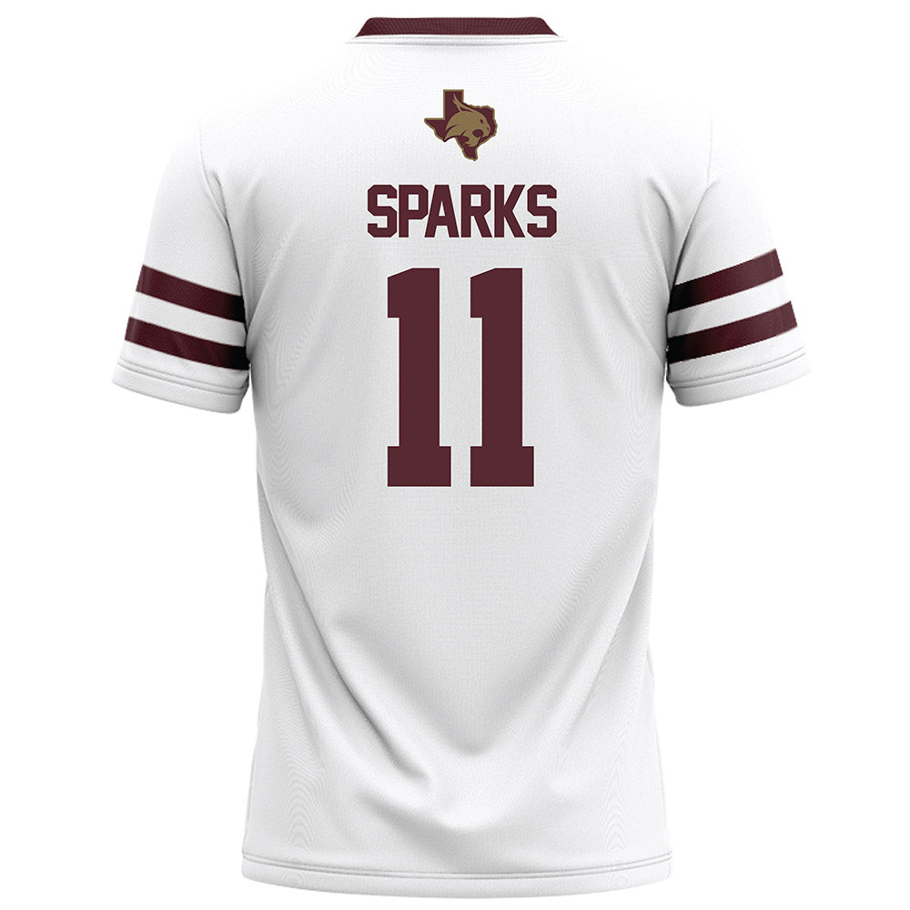 Texas State - NCAA Football : Beau Sparks - White Football Jersey-1