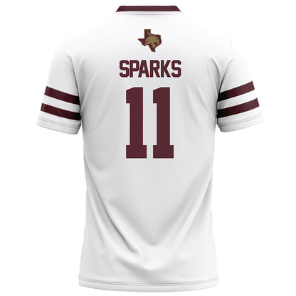 Texas State - NCAA Football : Beau Sparks - White Football Jersey-1