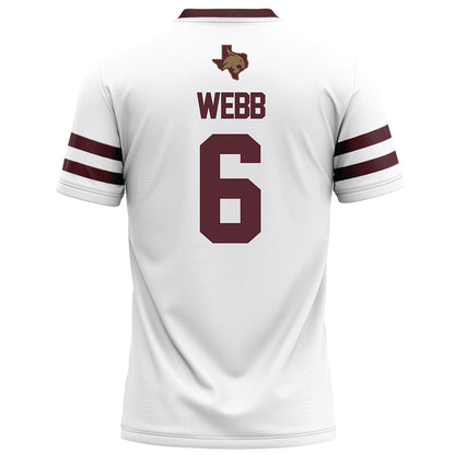 Texas State - NCAA Football : Easton Webb - White Football Jersey-1