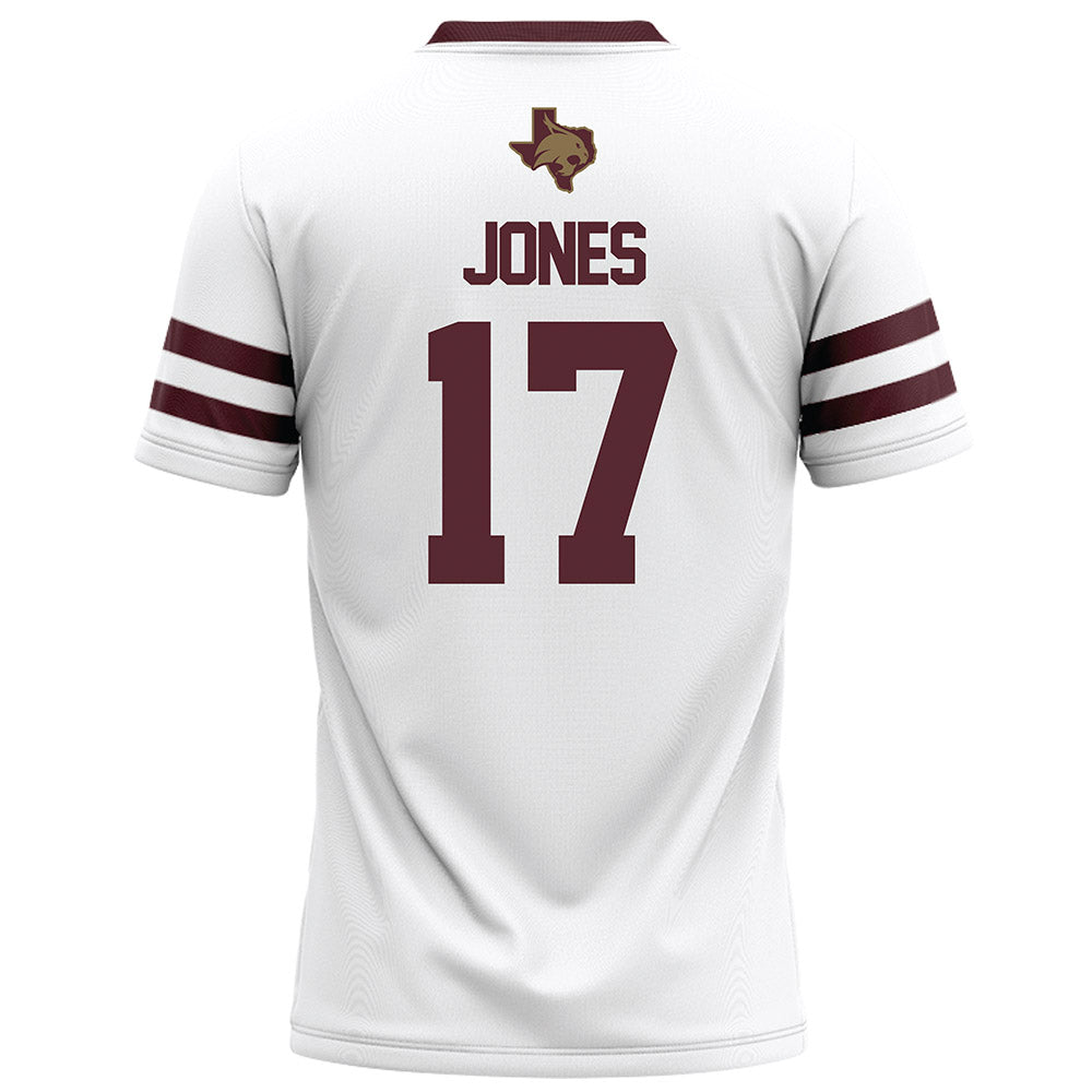 Texas State - NCAA Football : chris jones - White Football Jersey-1