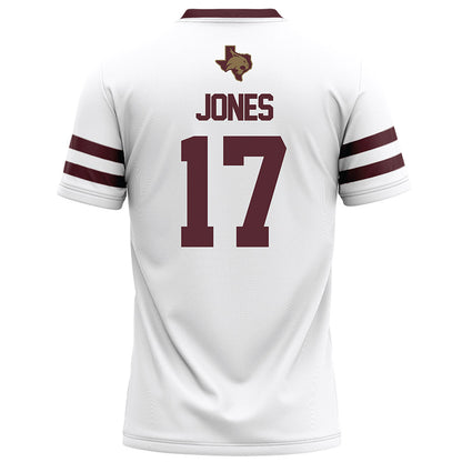 Texas State - NCAA Football : chris jones - White Football Jersey-1