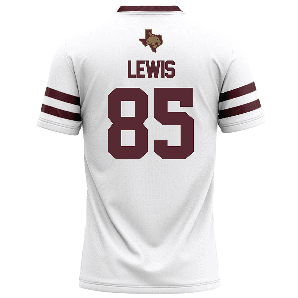 Texas State - NCAA Football : skylar lewis - White Football Jersey-1