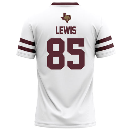 Texas State - NCAA Football : skylar lewis - White Football Jersey-1