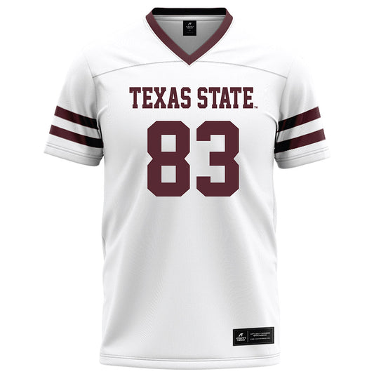 Texas State - NCAA Football : Jonah Jones - White Football Jersey-0