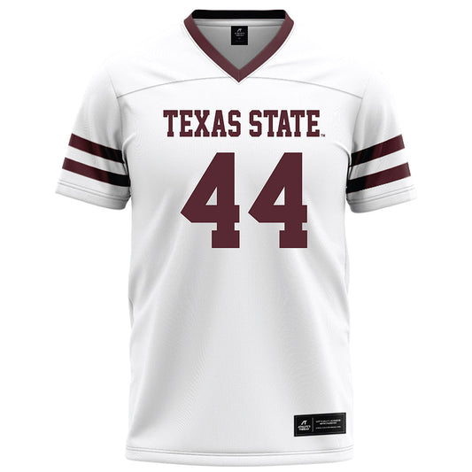 Texas State - NCAA Football : Phillip Bradford - White Football Jersey-0