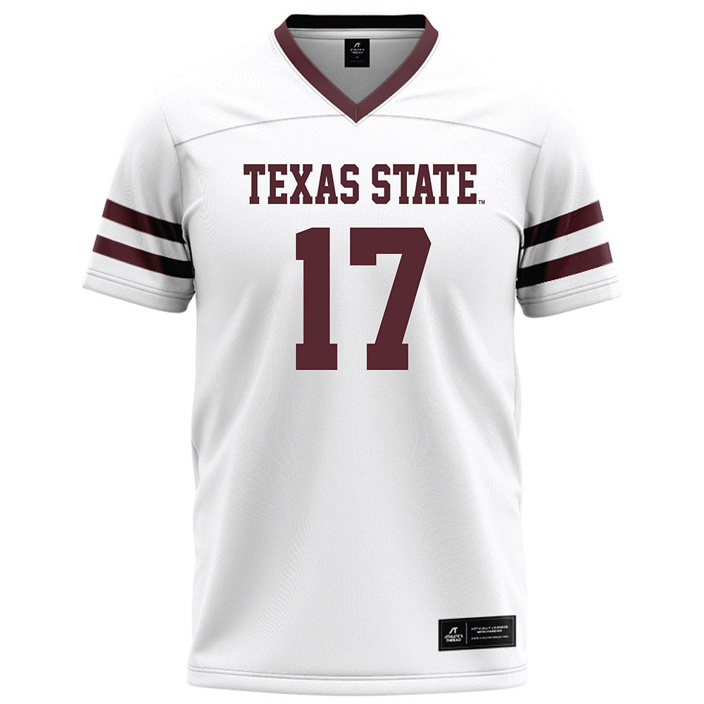 Texas State - NCAA Football : Gavin Parkhurst - White Football Jersey-0