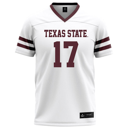 Texas State - NCAA Football : Gavin Parkhurst - White Football Jersey-0