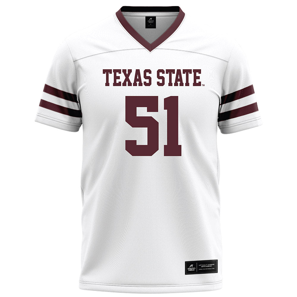 Texas State - NCAA Football : Darian Snell - White Football Jersey-0