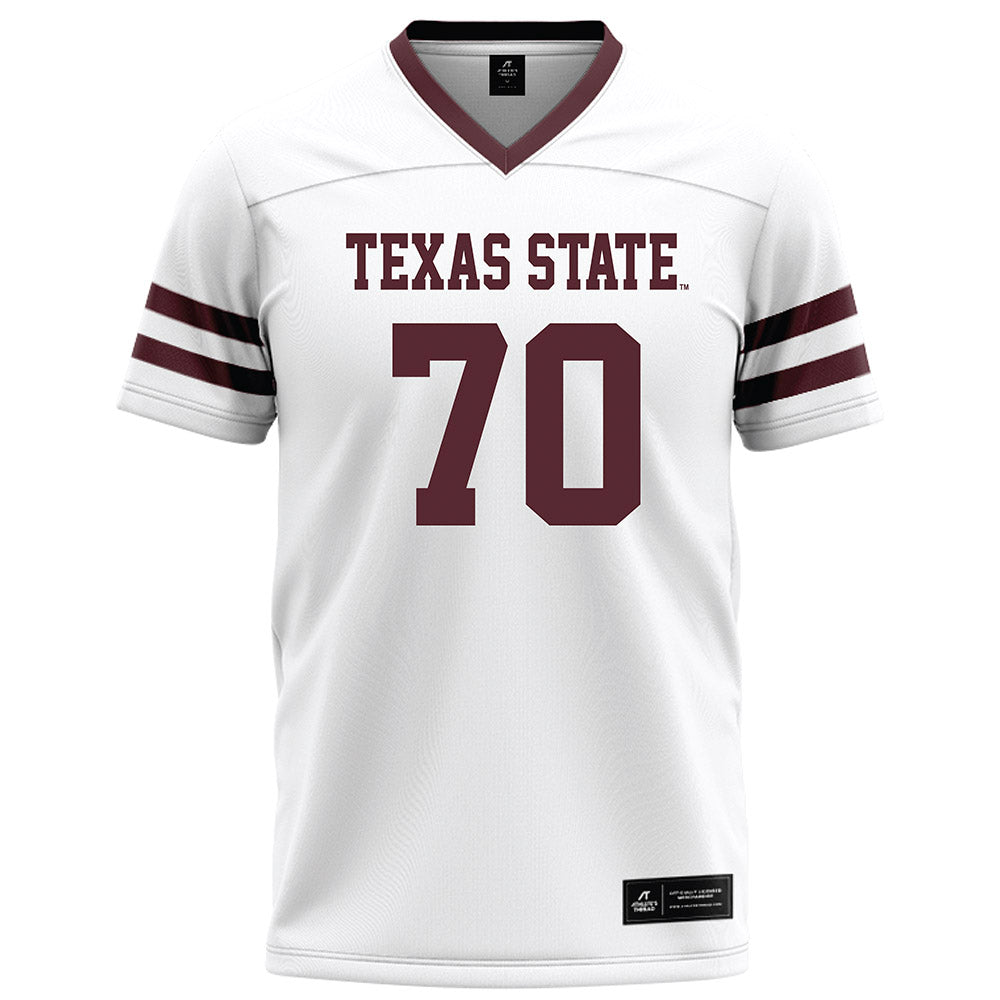 Texas State - NCAA Football : Ameer Ross - White Football Jersey-0