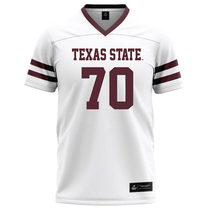 Texas State - NCAA Football : Ameer Ross - White Football Jersey-0