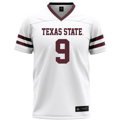 Texas State - NCAA Football : Jayden Bradley - White Football Jersey-0