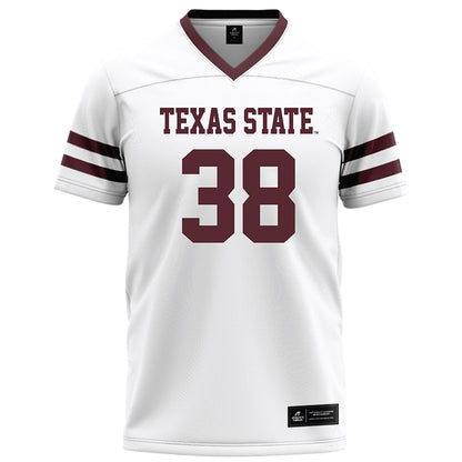 Texas State - NCAA Football : David Nunez - White Football Jersey-0