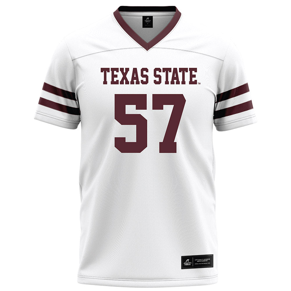 Texas State - NCAA Football : Lincoln Petitjean - White Football Jersey-0