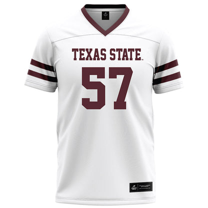 Texas State - NCAA Football : Lincoln Petitjean - White Football Jersey-0