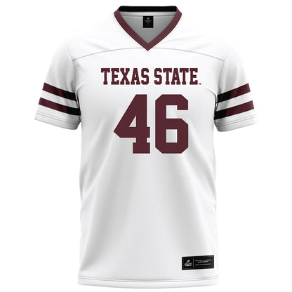 Texas State - NCAA Football : Ayden Jones - White Football Jersey-0