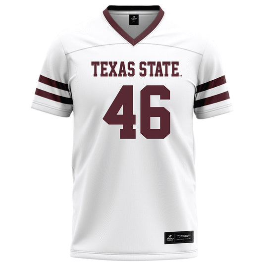 Texas State - NCAA Football : Ayden Jones - White Football Jersey-0