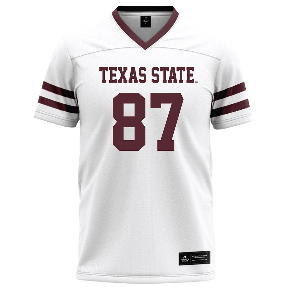 Texas State - NCAA Football : Kristopher Willis - White Football Jersey-0