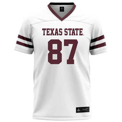 Texas State - NCAA Football : Kristopher Willis - White Football Jersey-0