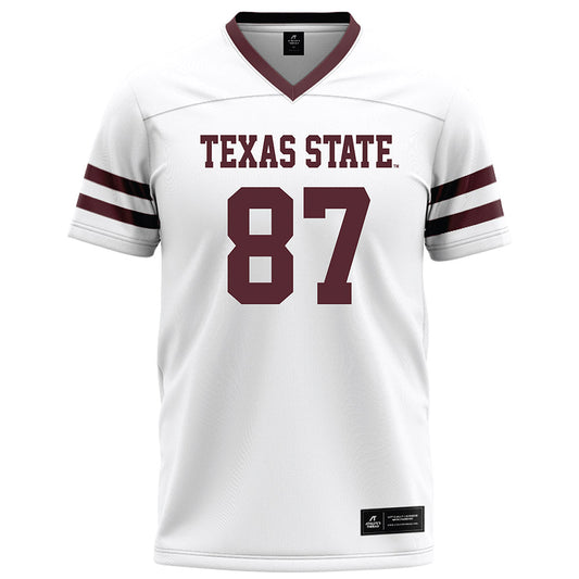 Texas State - NCAA Football : Kristopher Willis - White Football Jersey-0