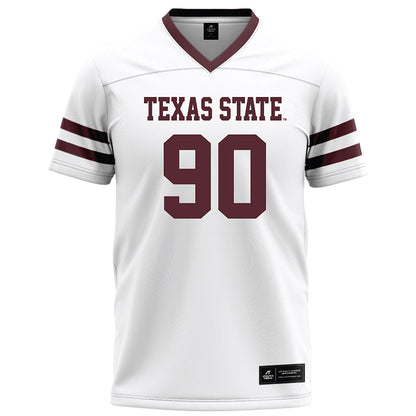 Texas State - NCAA Football : Chancellor Owens - White Football Jersey-0