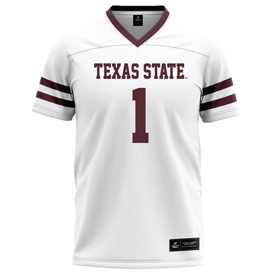 Texas State - NCAA Football : Amarion Atwood - White Football Jersey-0