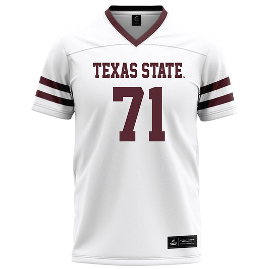 Texas State - NCAA Football : William Boone - White Football Jersey-0