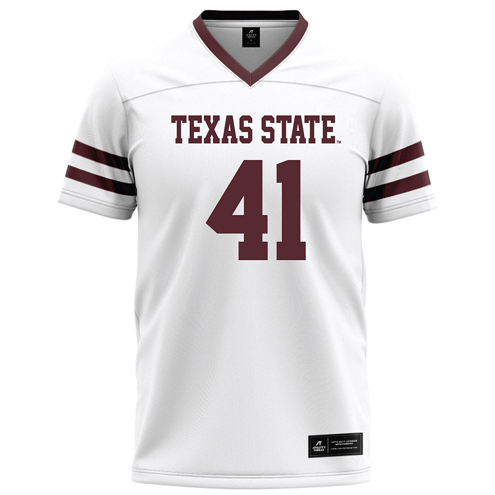 Texas State - NCAA Football : Dante Keys - White Football Jersey-0