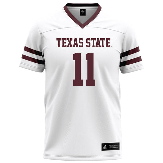 Texas State - NCAA Football : Beau Sparks - White Football Jersey-0