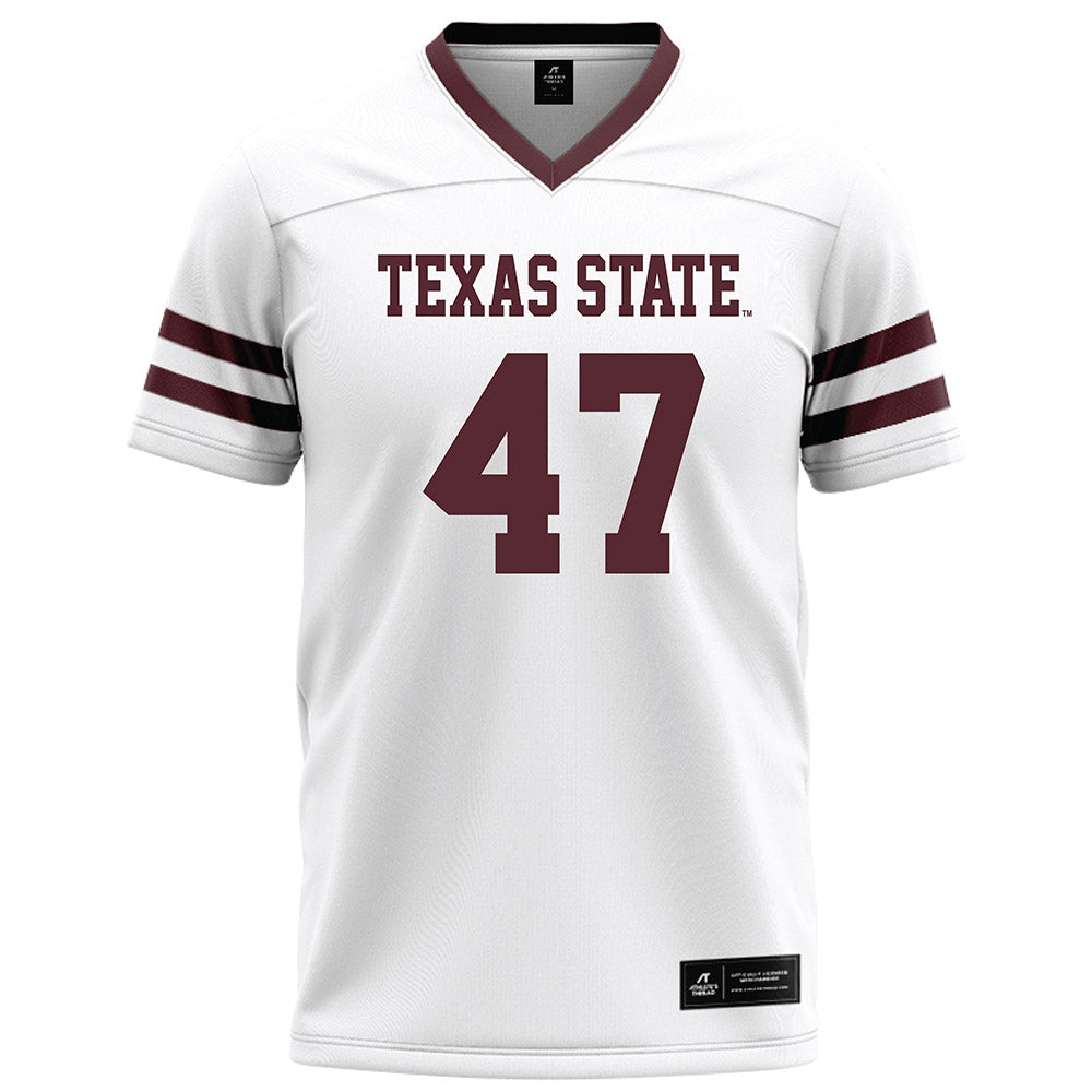 Texas State - NCAA Football : Darian Snell - White Football Jersey-0