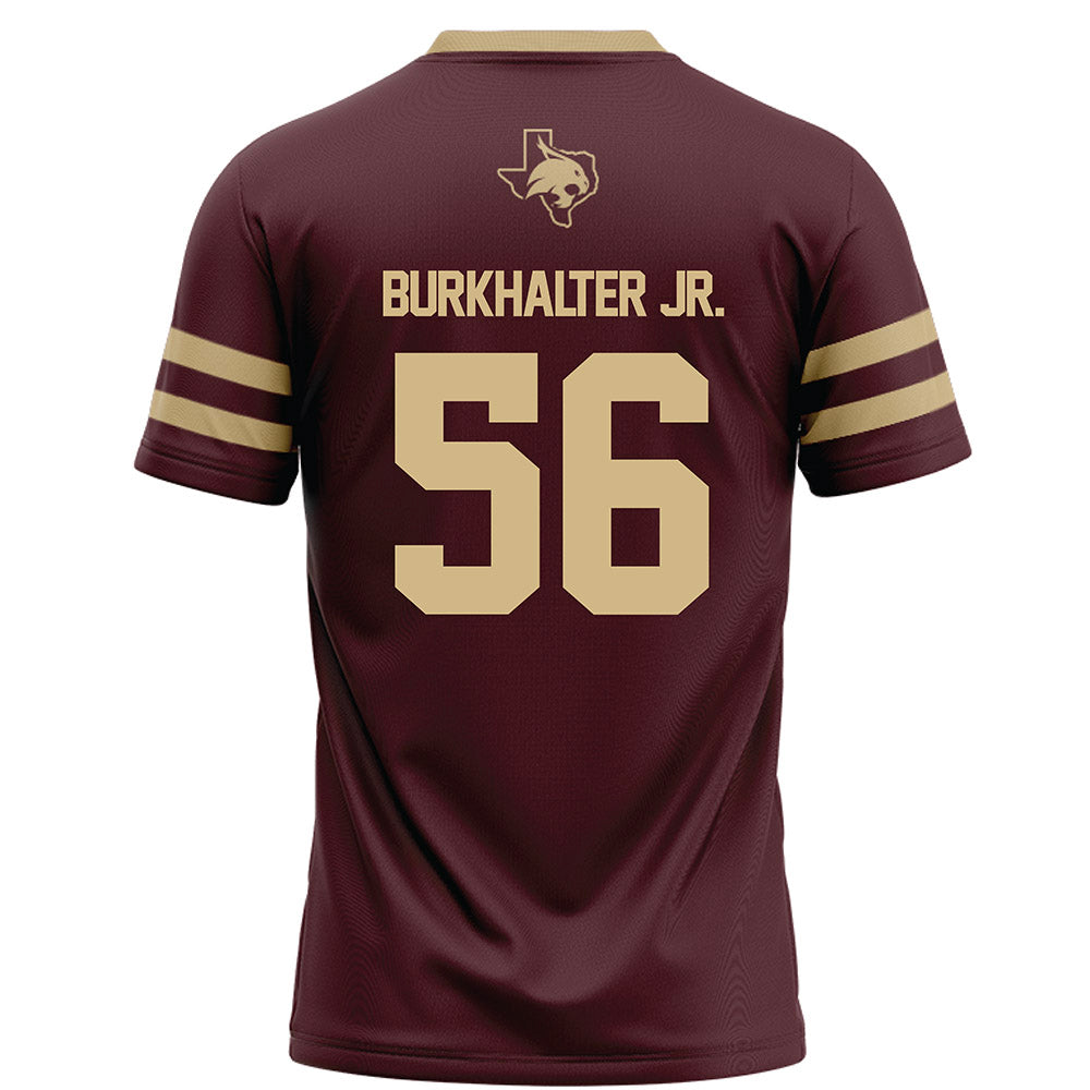 Texas State - NCAA Football : Trenton Burkhalter Jr. - Maroon Football Jersey-1