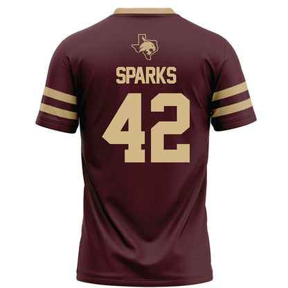 Texas State - NCAA Football : Colt Sparks - Maroon Football Jersey-1