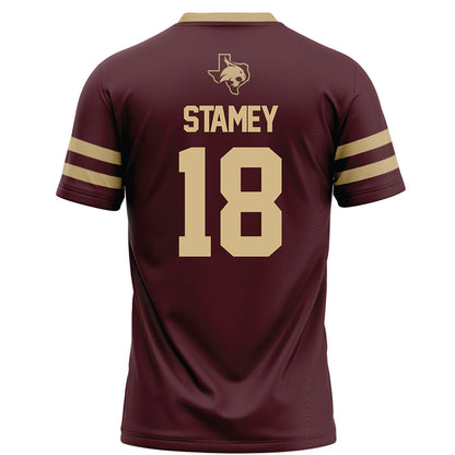 Texas State - NCAA Football : Ty Stamey - Maroon Football Jersey-1