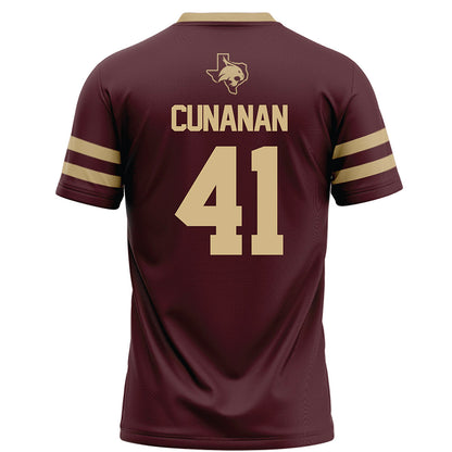 Texas State - NCAA Football : Dylan Cunanan - Maroon Football Jersey-1