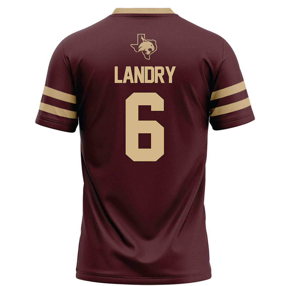 Texas State - NCAA Football : Jo’Laison Landry - Maroon Football Jersey-1