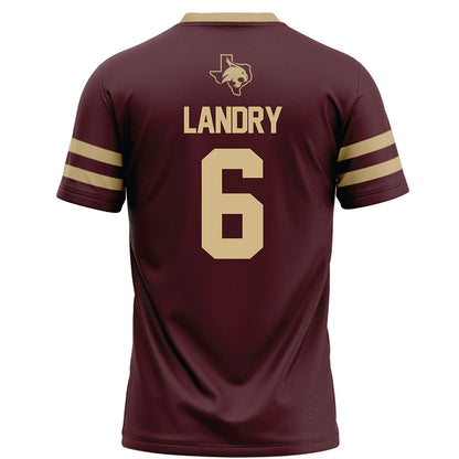 Texas State - NCAA Football : Jo’Laison Landry - Maroon Football Jersey-1