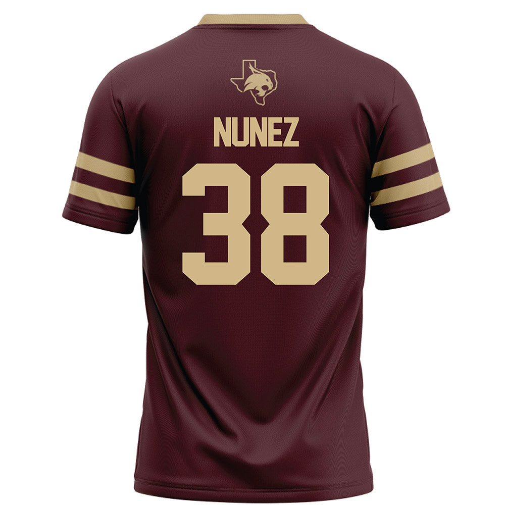 Texas State - NCAA Football : David Nunez - Maroon Football Jersey-1