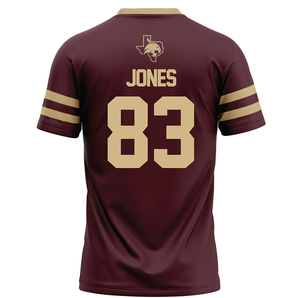 Texas State - NCAA Football : Jonah Jones - Maroon Football Jersey-1