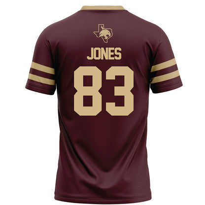 Texas State - NCAA Football : Jonah Jones - Maroon Football Jersey-1