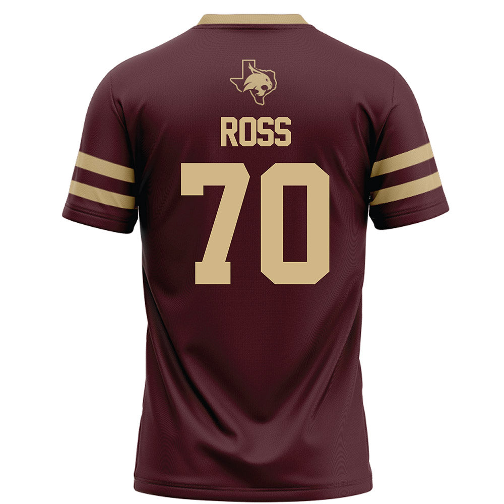 Texas State - NCAA Football : Ameer Ross - Maroon Football Jersey-1