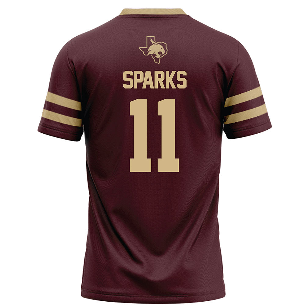 Texas State - NCAA Football : Beau Sparks - Maroon Football Jersey-1