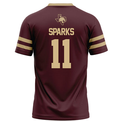 Texas State - NCAA Football : Beau Sparks - Maroon Football Jersey-1