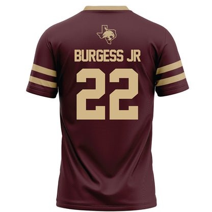 Texas State - NCAA Football : Torrance Burgess Jr - Maroon Football Jersey-1