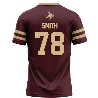 Texas State - NCAA Football : Amari Smith - Maroon Football Jersey-1