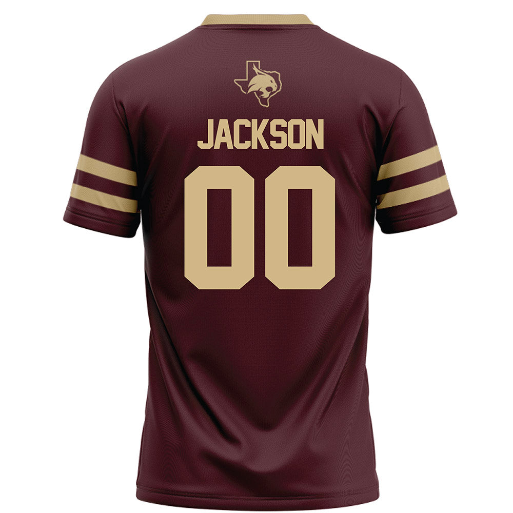 Texas State - NCAA Football : Davian Jackson - Maroon Football Jersey-1