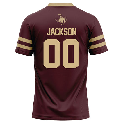 Texas State - NCAA Football : Davian Jackson - Maroon Football Jersey-1