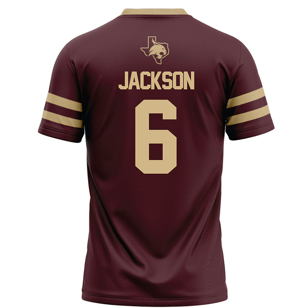 Texas State - NCAA Football : Dylan Jackson - Maroon Football Jersey-1