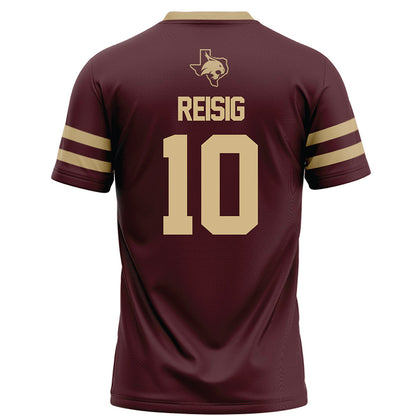 Texas State - NCAA Football : Shaker Reisig - Maroon Football Jersey-1